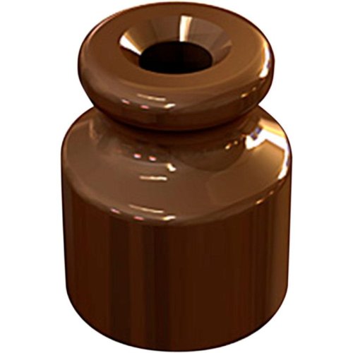 Изолятор керамический для монтажа ретро-провода Greenel МезонинЪ 20x24мм коричневый фото Изолятор керамический для монтажа ретро-провода Greenel МезонинЪ 20x24мм коричневый картинка